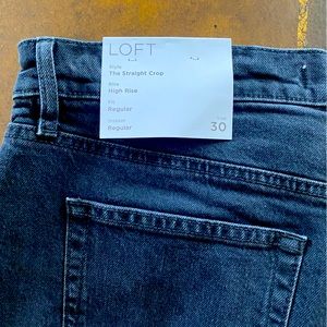 LOFT frayed bottom black jeans / fit regular size 30